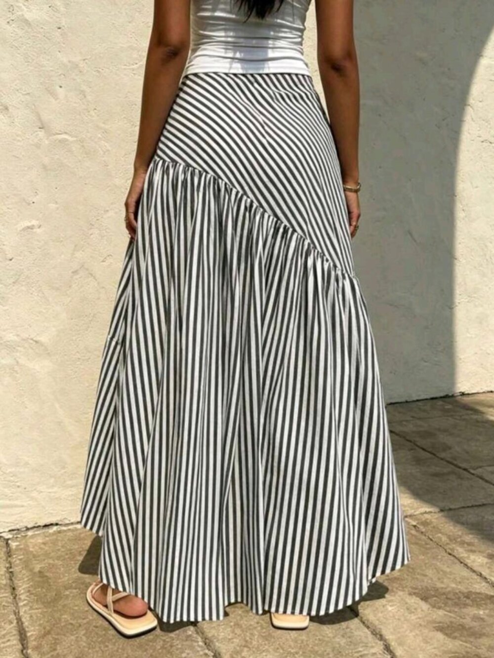 Elegant All-Season Versatile French Casual Bohemian Style Woven Fabric Flared - Picture 3 of 8